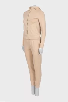 Beige fitted tracksuit