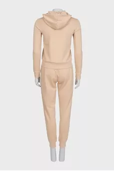 Beige fitted tracksuit