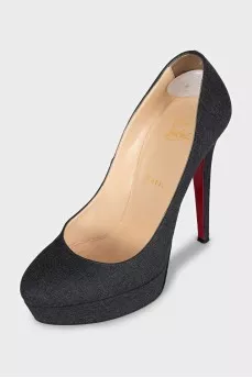 Black textile shoes