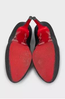 Black textile shoes