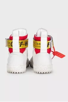 Men's white high-top sneakers