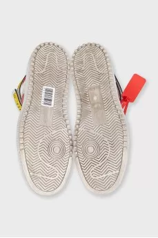 Men's white high-top sneakers