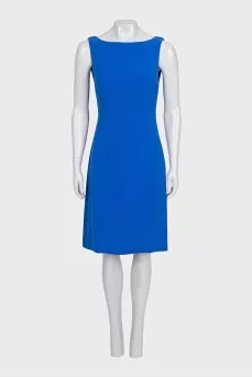 Blue dress with an open back