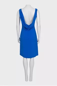 Blue dress with an open back