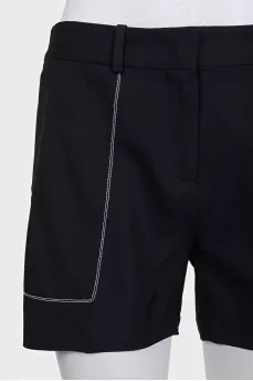 Black shorts with accent seam