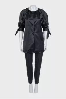 Black suit with trousers and a jacket