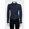 Blue denim shirt with patch pockets