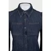 Blue denim shirt with patch pockets