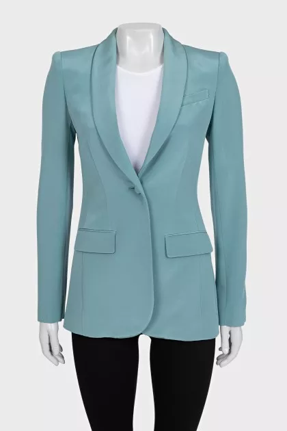 Single-breasted silk jacket