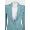 Single-breasted silk jacket