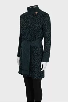 Black cardigan with a belt