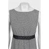 Black and white dress with lace in a checkered print