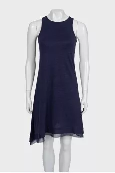 Blue A-line dress