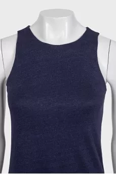 Blue A-line dress