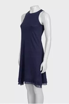 Blue A-line dress