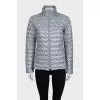 Light blue printed zip-up jacket