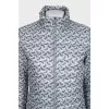 Light blue printed zip-up jacket
