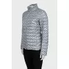 Light blue printed zip-up jacket