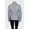 Light blue printed zip-up jacket