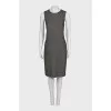Fitted sleeveless dress with a zipper