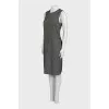 Fitted sleeveless dress with a zipper