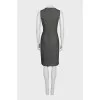 Fitted sleeveless dress with a zipper