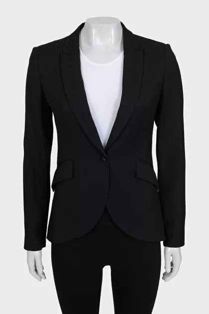 Black single-breasted jacket