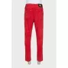Men's jeans with branded buttons