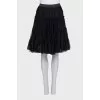 Black mesh skirt with elastic band