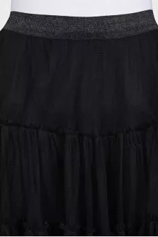 Black mesh skirt with elastic band