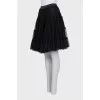 Black mesh skirt with elastic band