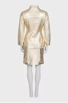 Golden fitted suit