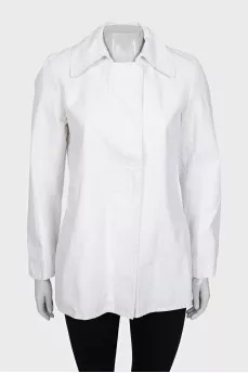 Straight-cut jacket with velcro fastenings