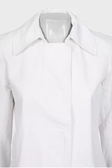 Straight-cut jacket with velcro fastenings