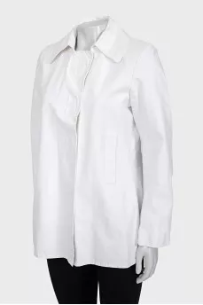 Straight-cut jacket with velcro fastenings