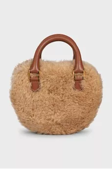 Brown teddy crossbody