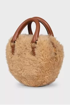 Brown teddy crossbody