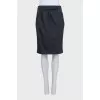 Skirt with zipped pockets