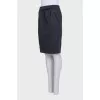 Skirt with zipped pockets