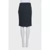 Skirt with zipped pockets