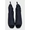 Open-toe ankle boots with heels