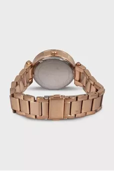 Gold watch with rhinestones