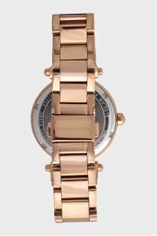 Gold watch with rhinestones