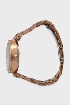 Gold watch with rhinestones