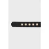 Leather belt with square buckle