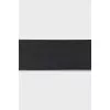 Leather belt with square buckle
