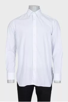 Men's white button-down shirt