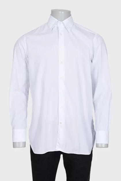 Men's white button-down shirt