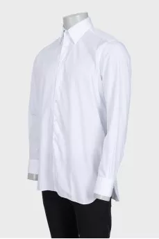 Men's white button-down shirt