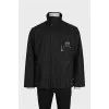 Men's black zippered jacket